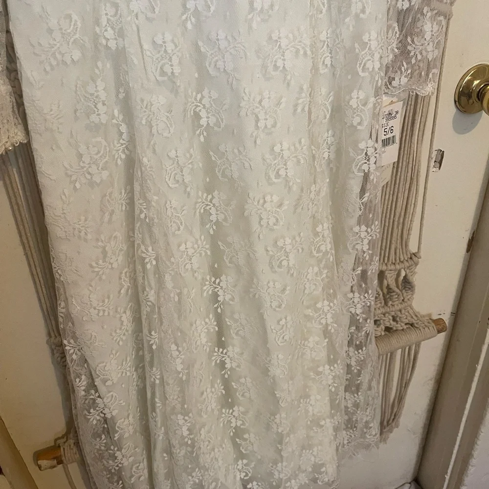 NWT Vintage 1980’s Jessica McClintock Lace bridal Wedding Dress Sz 5/6 - Picture 4 of 12